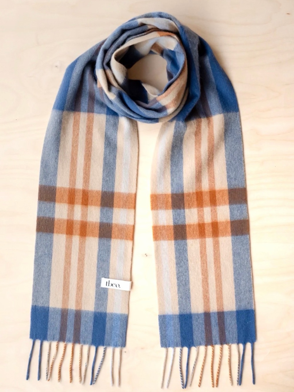 Unbranded Blue & Tan Plaid women’s Scarf